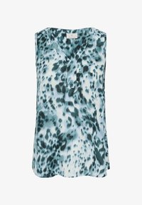 Selected, teal leopard print