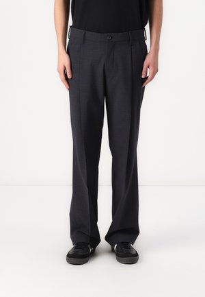 SLHLOOSE PLEAT - Stoffhose - dark grey