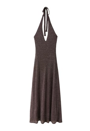 Stradivarius, HALTER MIDI DRESS - Robe longue - dark brown