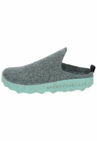 MIZUTORI Zoccoli Uomo In Pelle - Colore Grigio - Tacco Piatto 3.5 Cm - 3