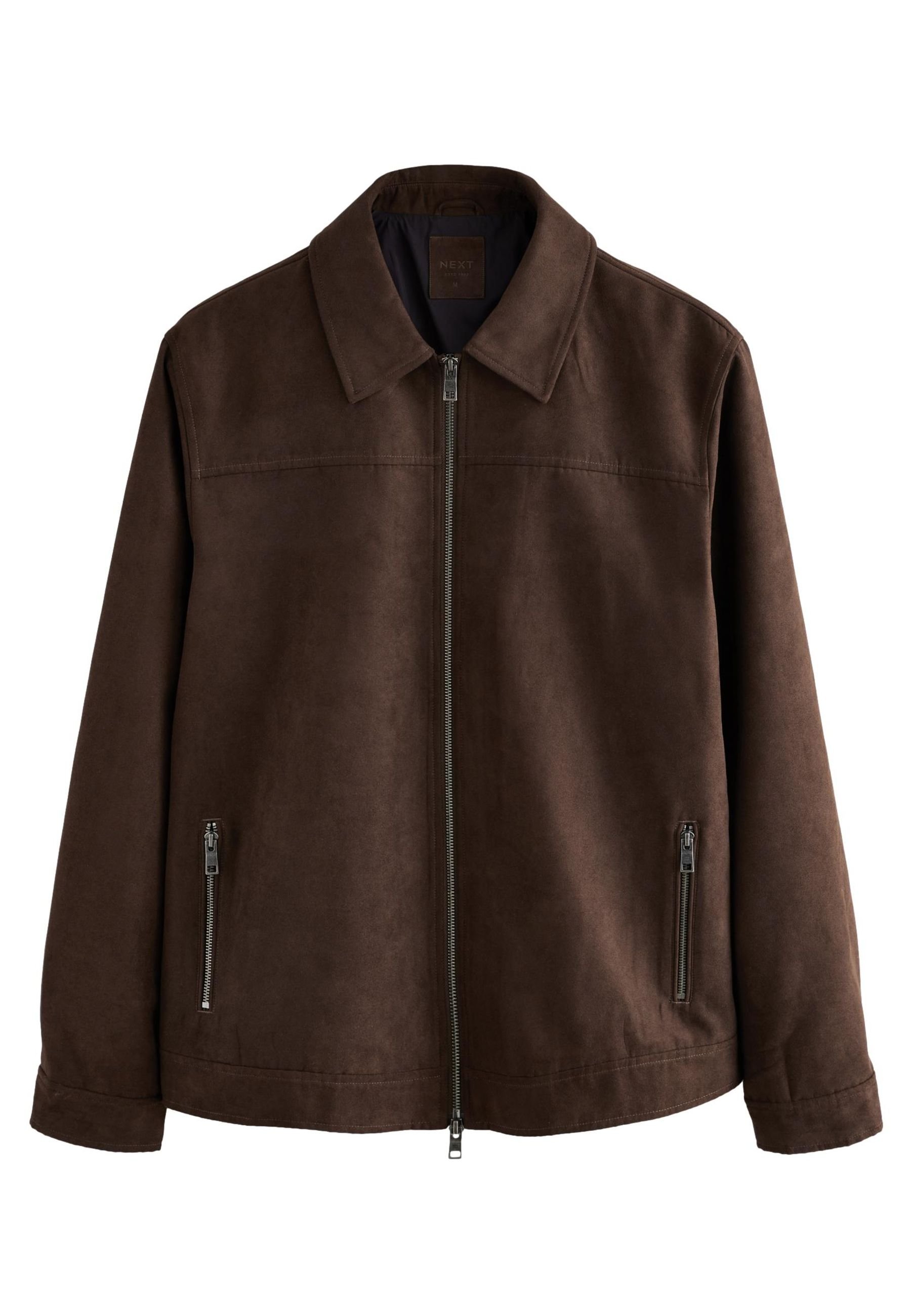 Next REGULAR FIT - Faux leather jacket - brown - Zalando