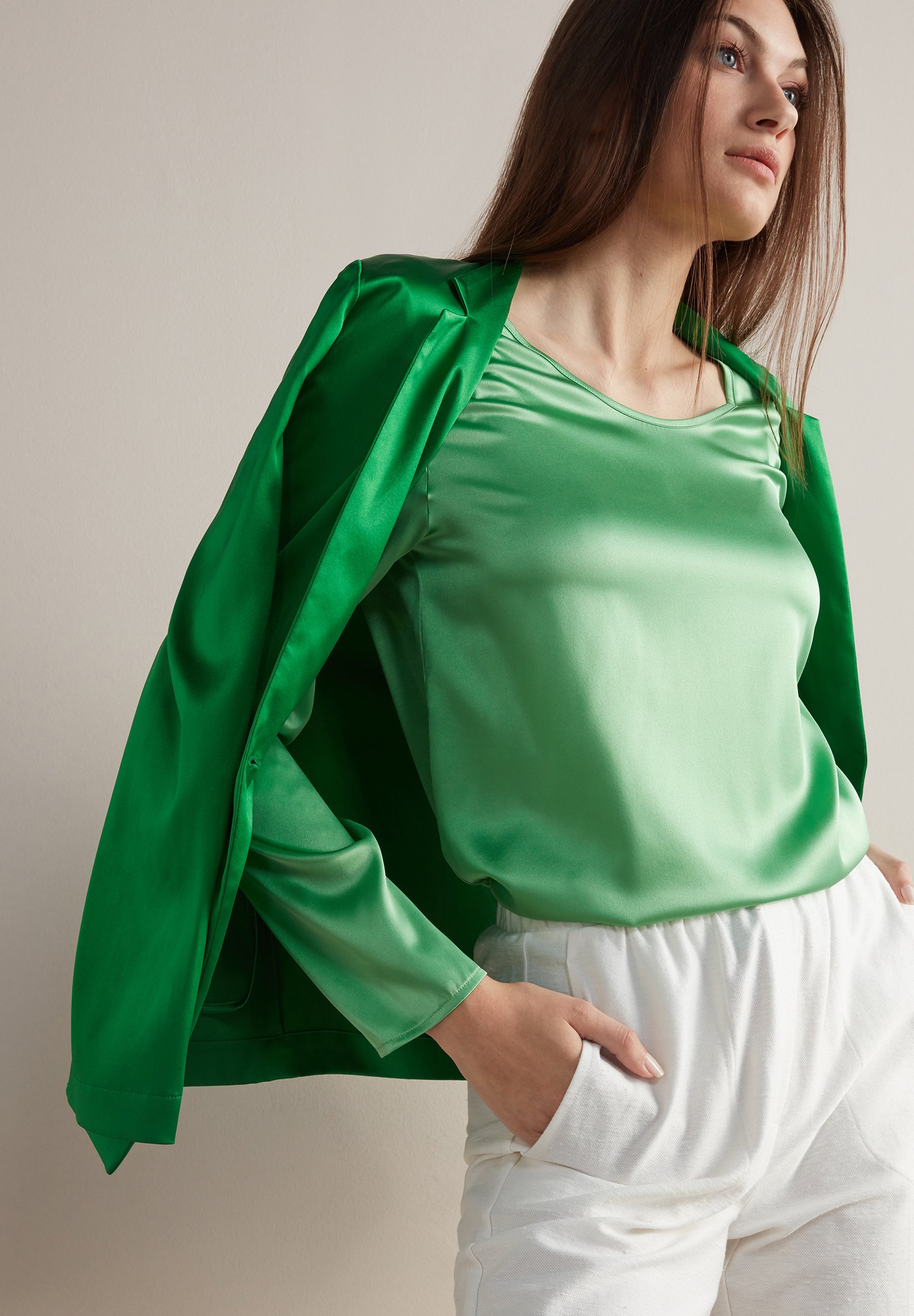 Vicolo Maglione verde mela maglia inglese in misto mohair - Calibro Shop