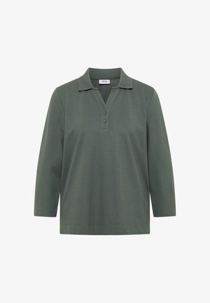 Cecil, 3/4-SLEEVE POLO SHIRT WITH BUTTON DETAIL - Poloshirts - dried olive green