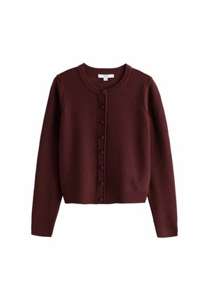 Next, PETITE FIT - SUPERSOFT CREW NECK LONG SLEEVE CARDIGAN - Kardigán - burgundy red