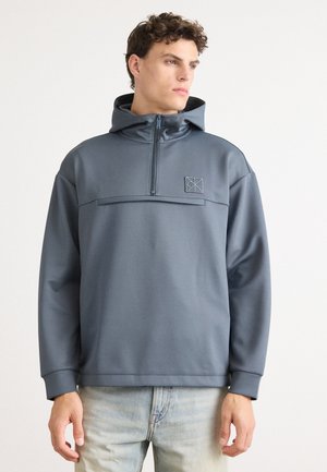 HEAVY ZIP ANORAK HOOD - Vindjakke - harlem night blue