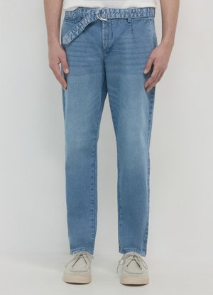 CON FUSCIACCA - Jeans Tapered Fit - blu denim chiaro