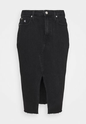 Pouzdrová sukně - black denim