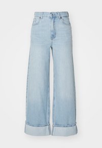 ONLHOPE WIDE FOLD - Široké nohavice - light blue denim
