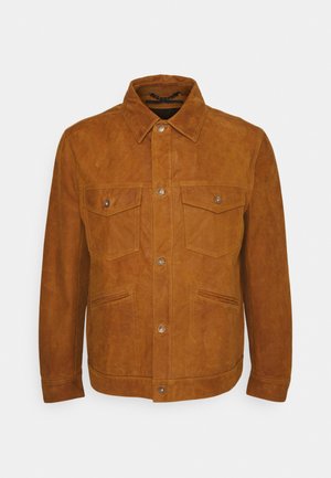 DULL - Leather jacket - brown