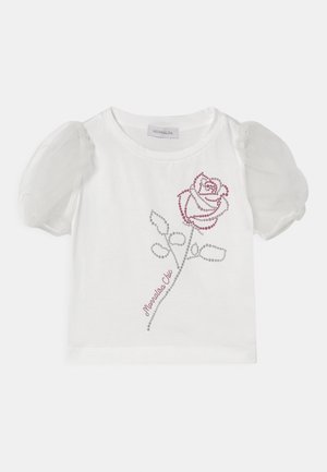Monnalisa MANICHE - T-shirts print - panna