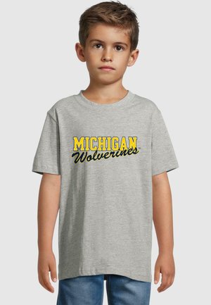 MICHIGAN WOLVERINES - SCRIPT - Print T-shirt - heather grey