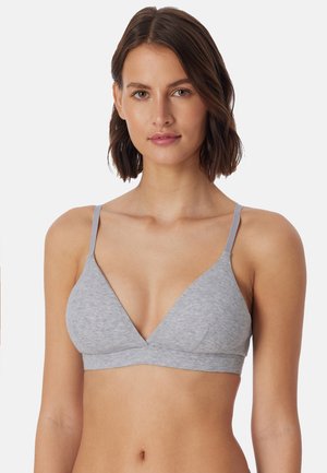 MIT HERAUSNEHMBAREN PADS - PURE - Trojúhelníková podprsenka - grau-mel.
