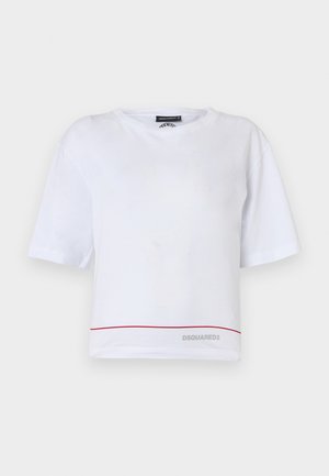 CROPPED BREEZY FIT TEE - T-shirt imprimé - white