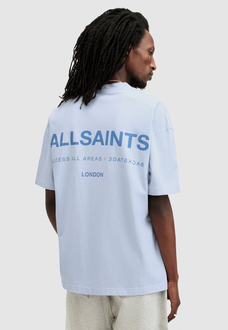 AllSaints ACCESS CREW - Apdrukāts T-krekls - bethel blue