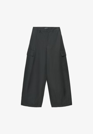 Calliope, PANTALONE LUNGO TINTA UNITA - Pantalon cargo - ultrablack
