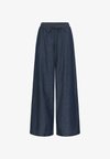 Wide Leg - dark blue chambray