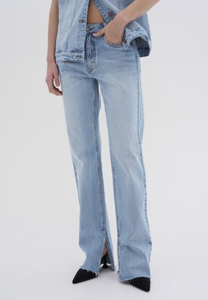 DAISY SLIT - Jeans Straight Leg - light blue retro wash