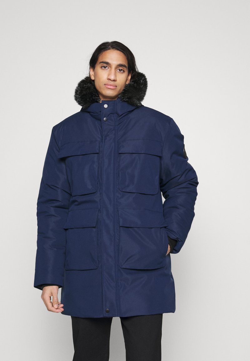 CLOSURE London EXPLORATION POCKET LONG JACKET Wintermantel navy