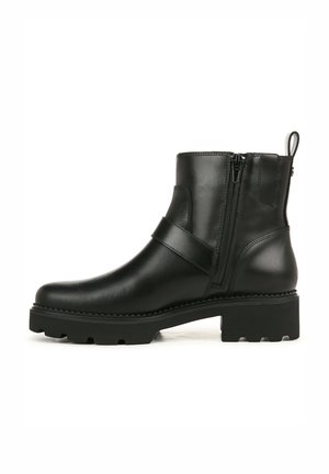 FOLSOME - Enkellaarsjes met plateauzool - black leather