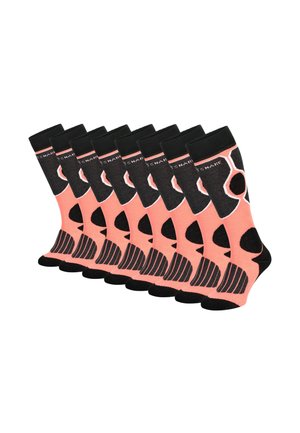 4 PACK - Kniestrümpfe - schwarz koralle