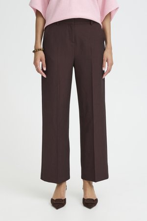 BYDANTA - Pantaloni - hot chocolate melange