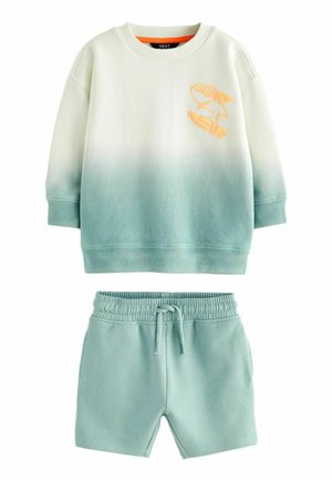 BACK SET.  - REGULAR FIT - Melegítőfelső - light blue dip dye