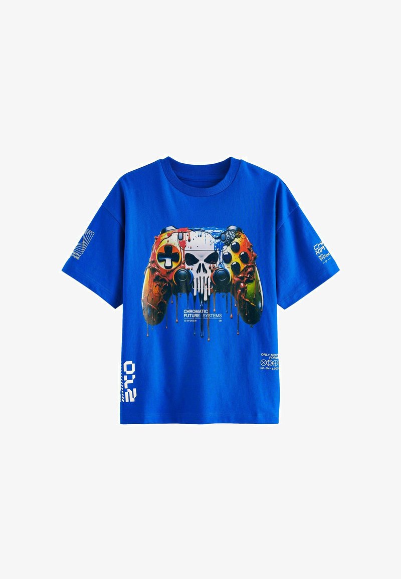 Next SHORT SLEEVE GRAPHIC STANDARD - T-Shirt print - blue skull controller