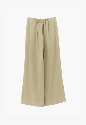 OXXO, OXXO ULTRA HIGH WAIST WIDE LEG PLEATED PANTS - Stoffhose - sage green