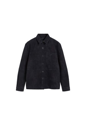 Scalpers, SCALPERS SCMARINE SUEDE JACKET - Chaqueta de cuero - navy