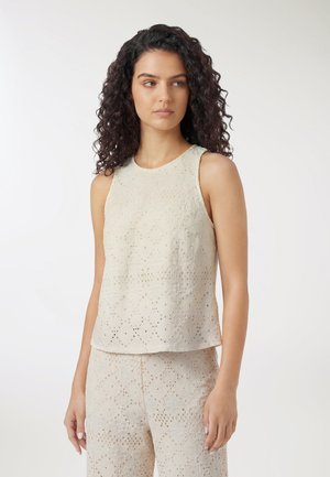 RICAMATO SANGALLO - Top - avorio
