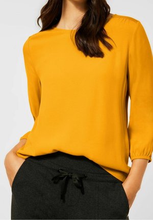 Langarmshirt - mottled dark yellow