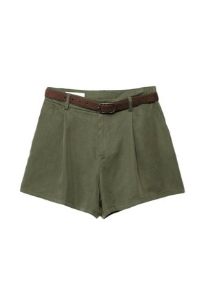 Stradivarius, FLOWING BELTED SHORTS 01380630 - Short - khaki