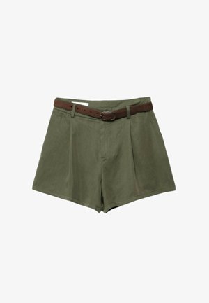 Stradivarius, FLOWING BELTED SHORTS 01380630 - Short - khaki