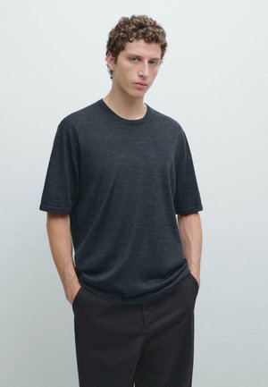 SHORT SLEEVE - Basic T-shirt - dark blue