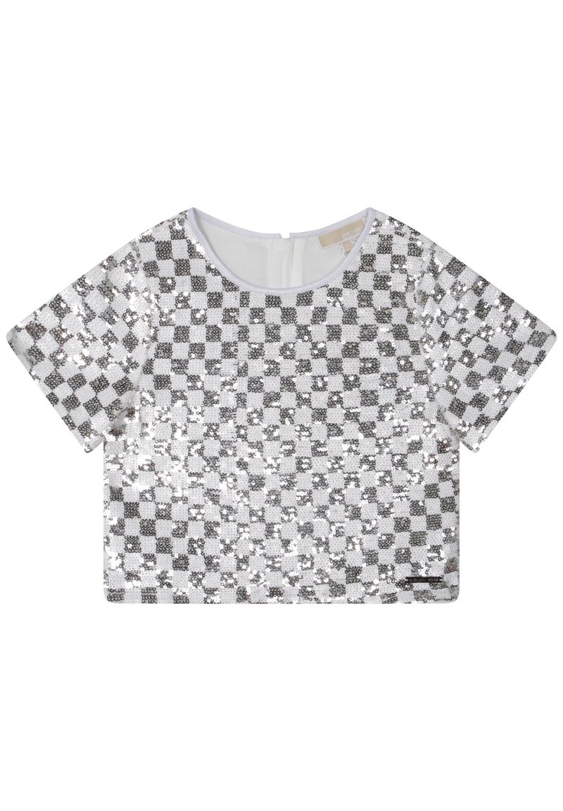 Michael Kors Kids T-shirt print zilverkleurig