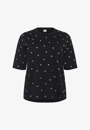 Kaffe Curve HELENA - T-shirt imprimé - black deep