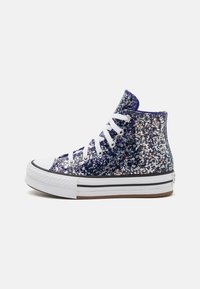 Converse CHUCK TAYLOR ALL STAR LIFT GLITTER UNISEX - Høye joggesko - night indigo/white