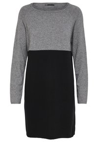 ONLY ONLLILLO DRESS - Abito in maglia - medium grey melange/black
