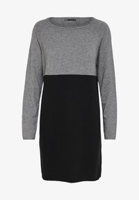 Selezionato, medium grey melange/black