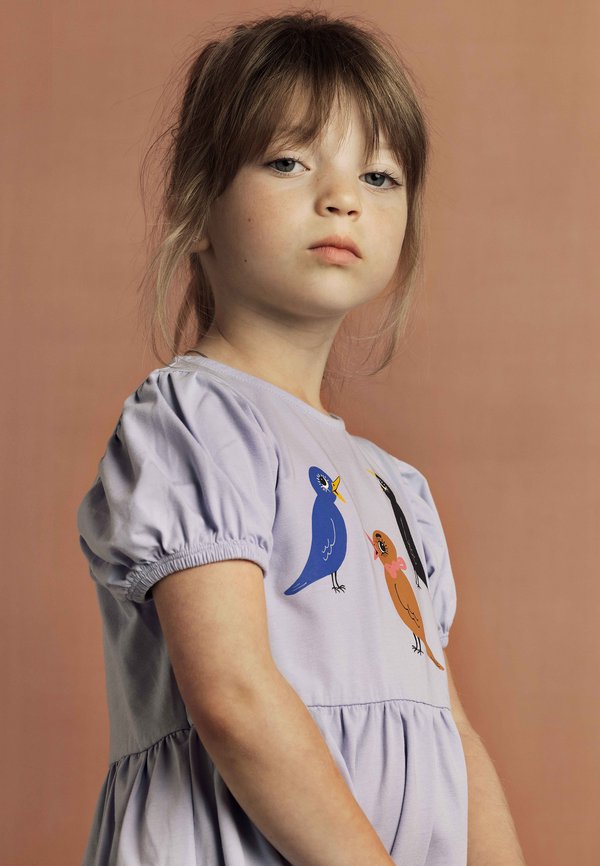 BIRDS DRESS - Jersey dress - purple