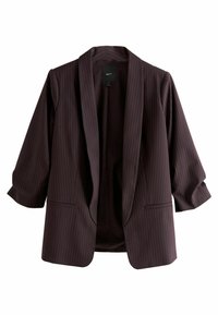 RUCHED SLEEVE - Krátký kabát - burgundy striped