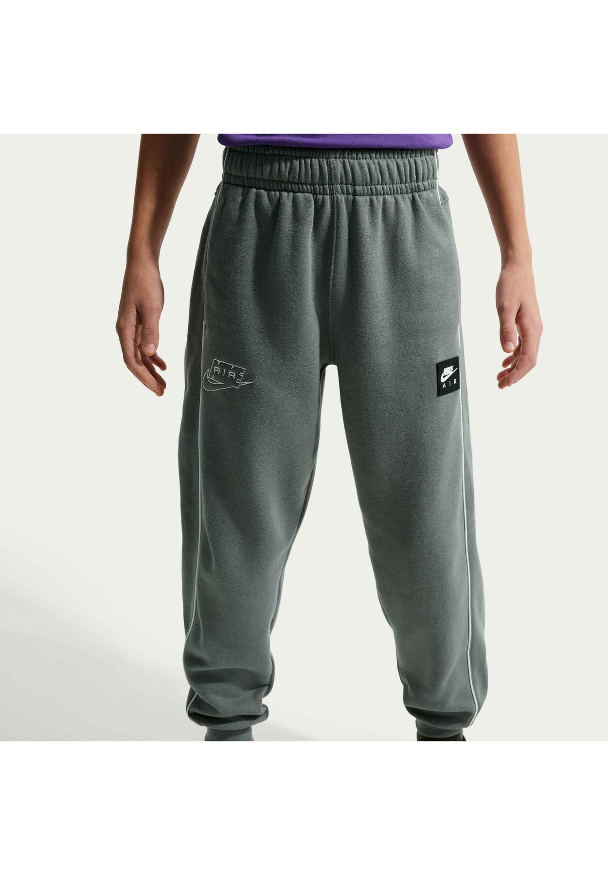 Nike SPORTSWEAR OLDER KIDS' FLEECE JOGGERS AIR - Tracksuit bottoms - smoke grey white white