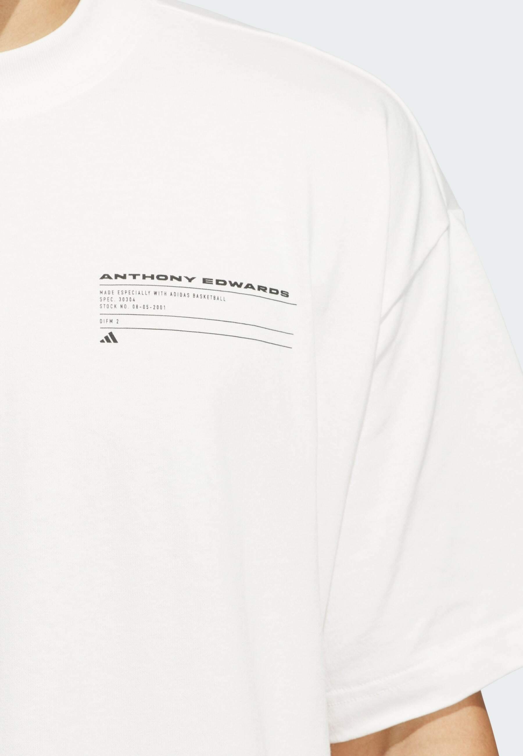 ★★Adairs★★ Anthony Edwards Seasonal Logo Tee Cloud White adidas Originals Anthony edwards seasonal graphic tee in