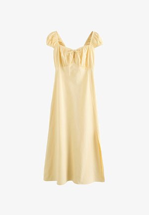 Next REGULAR FIT - PUFF SLEEVE MIDI - Nappali ruha - buttermilk yellow
