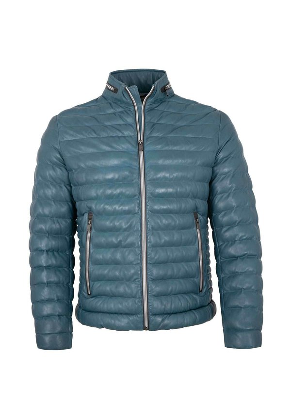 Lederjacke - himmelblau