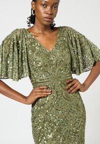 BEAUUT EMBELLISHED SEQUINS - Společenské šaty - olive