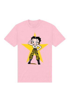 BETTY BOOP PATRIOTIC BETTY YELLOW STAR - T-shirt z nadrukiem