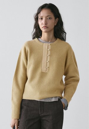 Massimo Dutti Maglione - mustard yellow