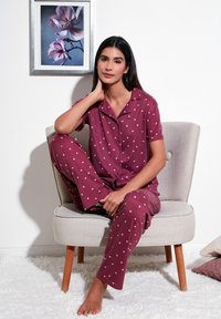 LELA REGULAR FIT - Komplet pižame - plum