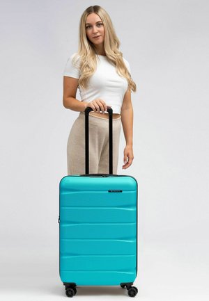 FRANKY, MUNICH 4.0 4-ROLLEN TROLLEY M 66 CM MIT DEHNFALTE UNISEX - Trolley - aqua dull